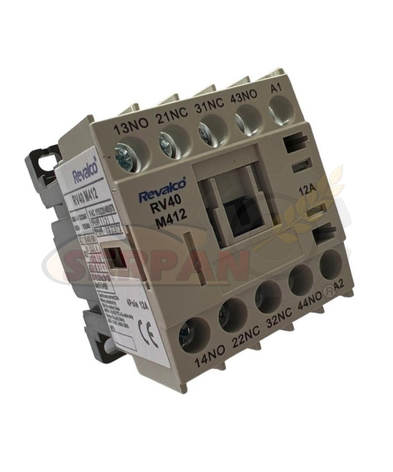 MINICONTACTOR REVALCO RV40 M41222230 2 N/O + 2 N/C 230VAC 12A LOVATO BG09T4A MERLIN GERIN MCRA022AT6  ABB MCRA022AT6