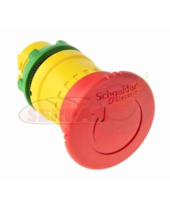 CABEZA PARO DE EMERGENCIA SCHNEIDER ZB5AS844 CARRIL Ø40mm CON ENCLAVAMIENTO