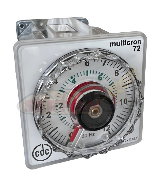 TEMPORIZADOR CDC MULTICRON 72 1400/704 B12 ESCALA 0 A 12 m/s/h 230Vac