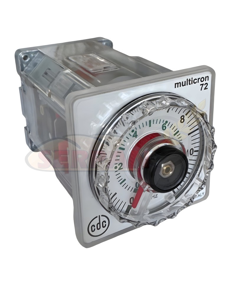 TEMPORIZADOR CDC MULTICRON 72 1400/704 B12 ESCALA 0 A 12 m/s/h 230Vac