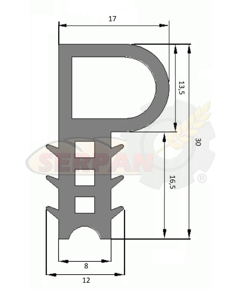 GOMA PARA PUERTA HORNO BONGARD