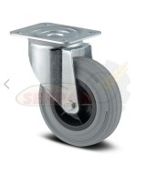Rueda Poliamida Engomada Plataforma 125mmØ Acero Galvanizado