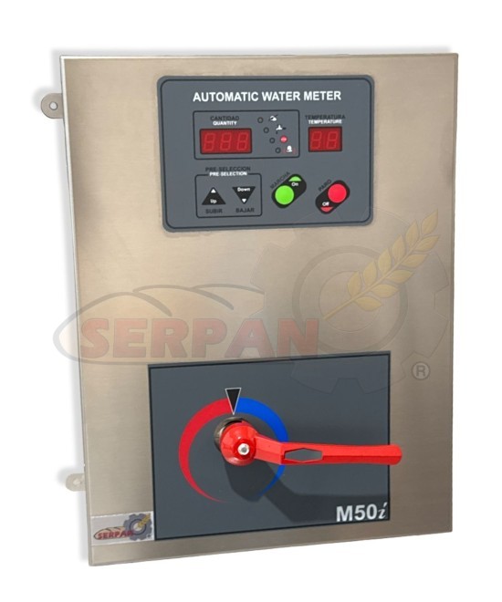 CUENTA LITROS MODELO 50 INOX MEZCLADOR AGUA MANUAL DOSIFICADOR DE AGUA PARA PANADERIA Y PASTELERIA