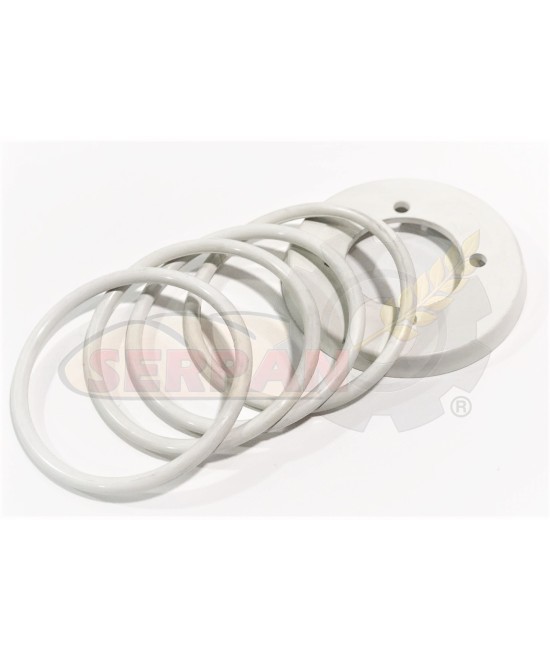 KIT RETENCIÓN PISTÓN PESADORA SUBAL CSM MAPANVA CIBERPAN SALVA Ø135x7mm BLANCO