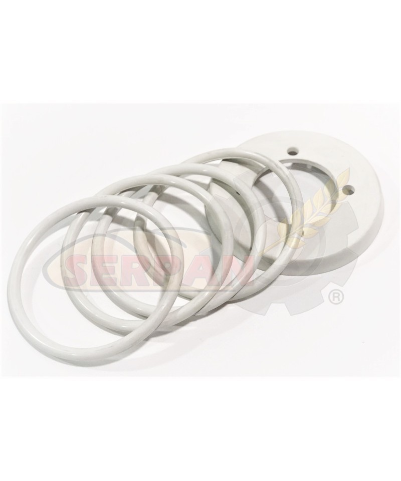 KIT RETENCIÓN PISTÓN PESADORA SUBAL CSM MAPANVA CIBERPAN SALVA Ø135x7mm BLANCO
