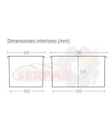 CUBETA MANUTENCION 55L CUBETA FERMENTACION MASA PANADERIA Y PASTELERIA 595x395x320mm