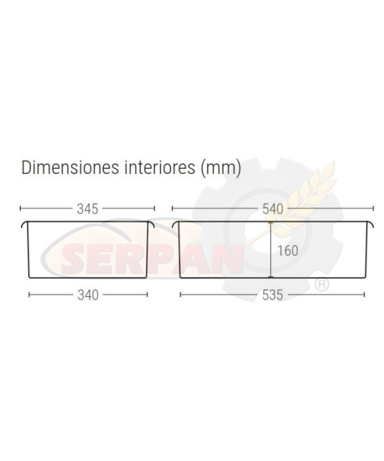 CUBETA MANUTENCION 25L CUBETA FERMENTACION MASA PANADERIA Y PASTELERIA 595x395x165mm