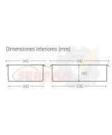 CUBETA MANUTENCION 25L CUBETA FERMENTACION MASA PANADERIA Y PASTELERIA 595x395x165mm