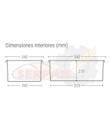 CUBETA MANUTENCION 35L CUBETA FERMENTACION MASA PANADERIA Y PASTELERIA 595x395x215mm