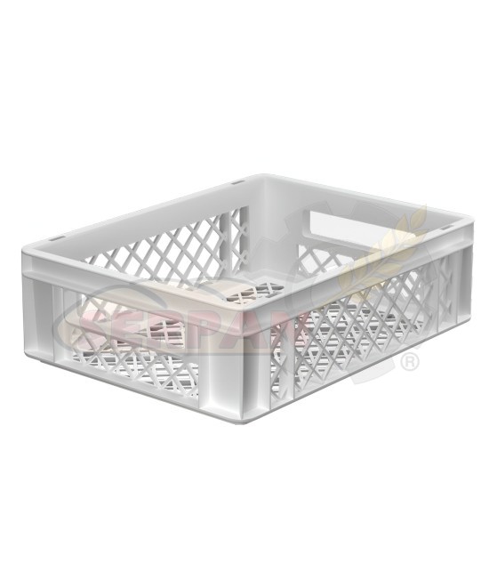 CUBETA RANURADA 11L PARA EL TRASNPORTE PAN DULCES PANADERIA Y PASTELERIA 400x300x126mm