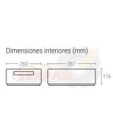 CUBETA RANURADA 11L PARA EL TRASNPORTE PAN DULCES PANADERIA Y PASTELERIA 400x300x126mm