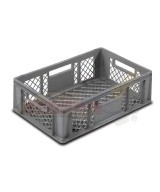 CUBETA RANURADA 33L TRANSPORTE ALMACENAJE ALIMENTOS PAN DULCES FRUTA VERDURAS PANADERIA Y PASTELERIA 600x400x170mm