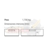 CUBETA RANURADA 33L TRANSPORTE ALMACENAJE ALIMENTOS PAN DULCES FRUTA VERDURAS PANADERIA Y PASTELERIA 600x400x170mm