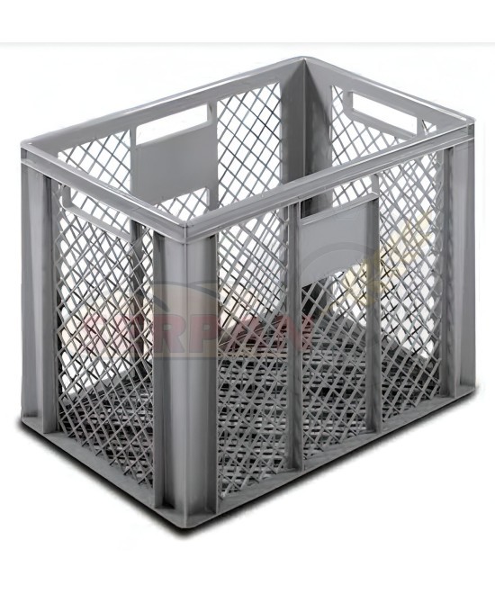 CUBETA RANURADA 83L TRANSPORTE ALMACENAJE ALIMENTOS PAN DULCES FRUTA VERDURAS PANADERIA Y PASTELERIA 600x400x426mm