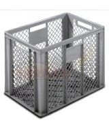 CUBETA RANURADA 83L TRANSPORTE ALMACENAJE ALIMENTOS PAN DULCES FRUTA VERDURAS PANADERIA Y PASTELERIA 600x400x426mm