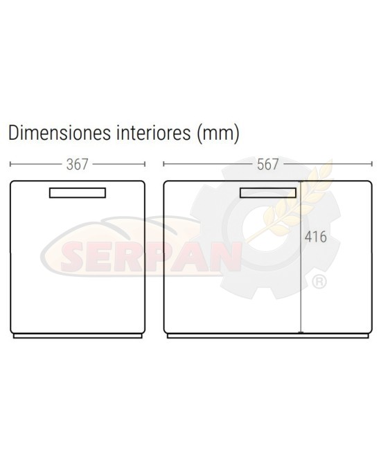 CUBETA RANURADA 83L TRANSPORTE ALMACENAJE ALIMENTOS PAN DULCES FRUTA VERDURAS PANADERIA Y PASTELERIA 600x400x426mm