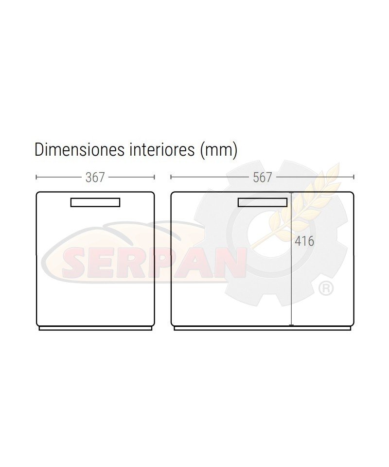 CUBETA RANURADA 83L TRANSPORTE ALMACENAJE ALIMENTOS PAN DULCES FRUTA VERDURAS PANADERIA Y PASTELERIA 600x400x426mm
