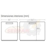 CUBETA RANURADA 83L TRANSPORTE ALMACENAJE ALIMENTOS PAN DULCES FRUTA VERDURAS PANADERIA Y PASTELERIA 600x400x426mm