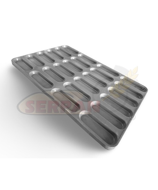 BANDEJA FRANKFURT HOT DOG 60x40cm 20 EMBUTICIONES SIN SILICONA