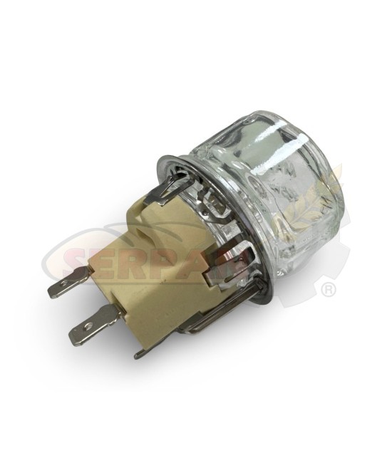 PORTALÁMPARAS PARA HORNO CON CRISTAL DE PROTECCIÓN 300ºC UNOX, FM, RMG, CONBEQ, DOBRA, SMEG, BESTFOR, UNINSA...