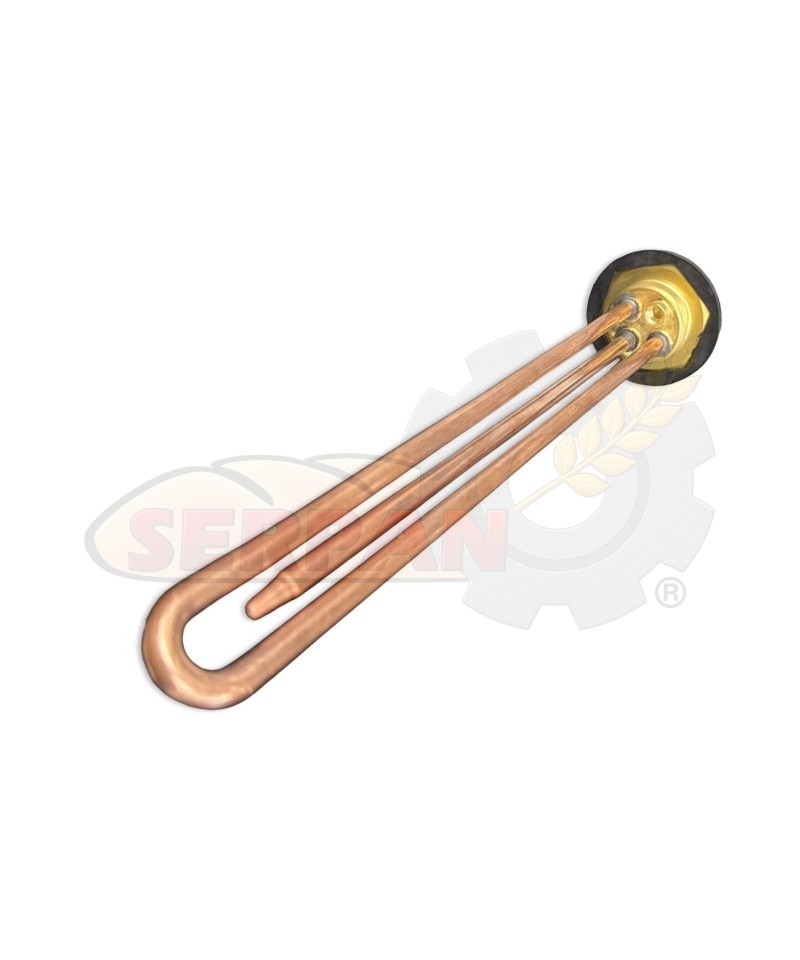 RESISTENCIA DE INMERSIÓN 2000W ROSCA 1 1/4" CALDERIN FERMENTADORA LONGITUD 280mm CON ALOJAMIENTO SONDA + TAPA