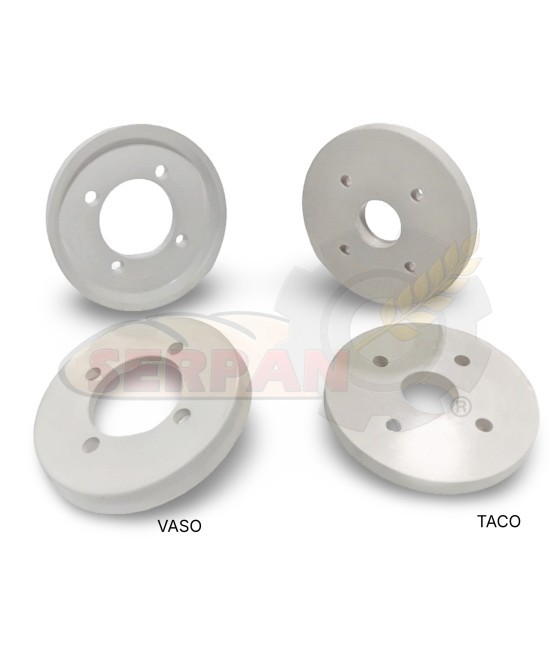 KIT RETENCIÓN PISTÓN PESADORA Ø130x7mm BLANCO