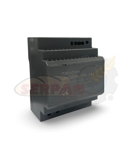 TRANFORMADOR 230Vac A 24Vdc 92W 3,83A CARRIL DIN TRACON LDCVDIN-100-24 TRANSFORMADOR TENSION HORNO PANADERIA HORNO EKA