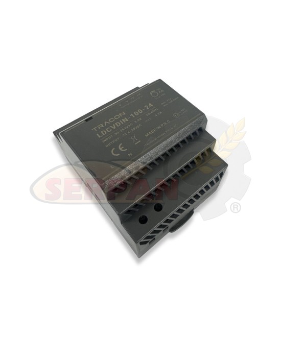 TRANFORMADOR 230Vac A 24Vdc 92W 3,83A CARRIL DIN TRACON LDCVDIN-100-24 TRANSFORMADOR TENSION HORNO PANADERIA HORNO EKA