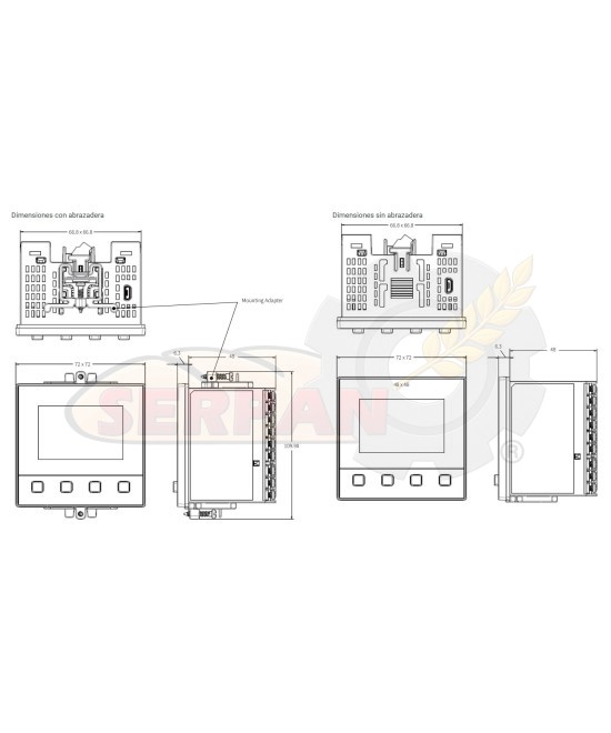 CONTROLADOR TEMPERATURA DIGITAL BRAINDCHILD C72 ASCON TLK72 LCR TERMOSTATO HORNO PANADERIA PASTELERIA HORNO REVENT BEGESA BALART