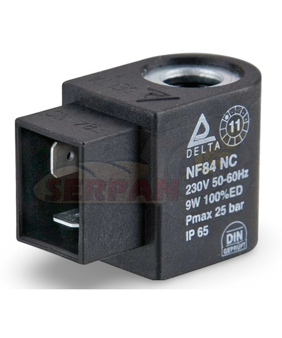 BOBINA ELECTROVALVULA DELTA 230Vac NF 84 NC 9W 100%