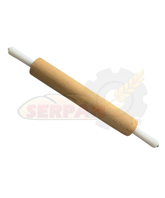 RODILLO MADERA HAYA CON EMPUÑADURAS DE NYLON PARA MASAS DE PANADERIA PASTELERIA Y PIZERRIA