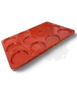 BANDEJA HAMBURGUESAS 60x40cm SILICONADA 12 Und Ø120mm VALIDA PARA TODO TIPO DE HORNOS UNOX, DOBRA, RMG, FM, EKA...