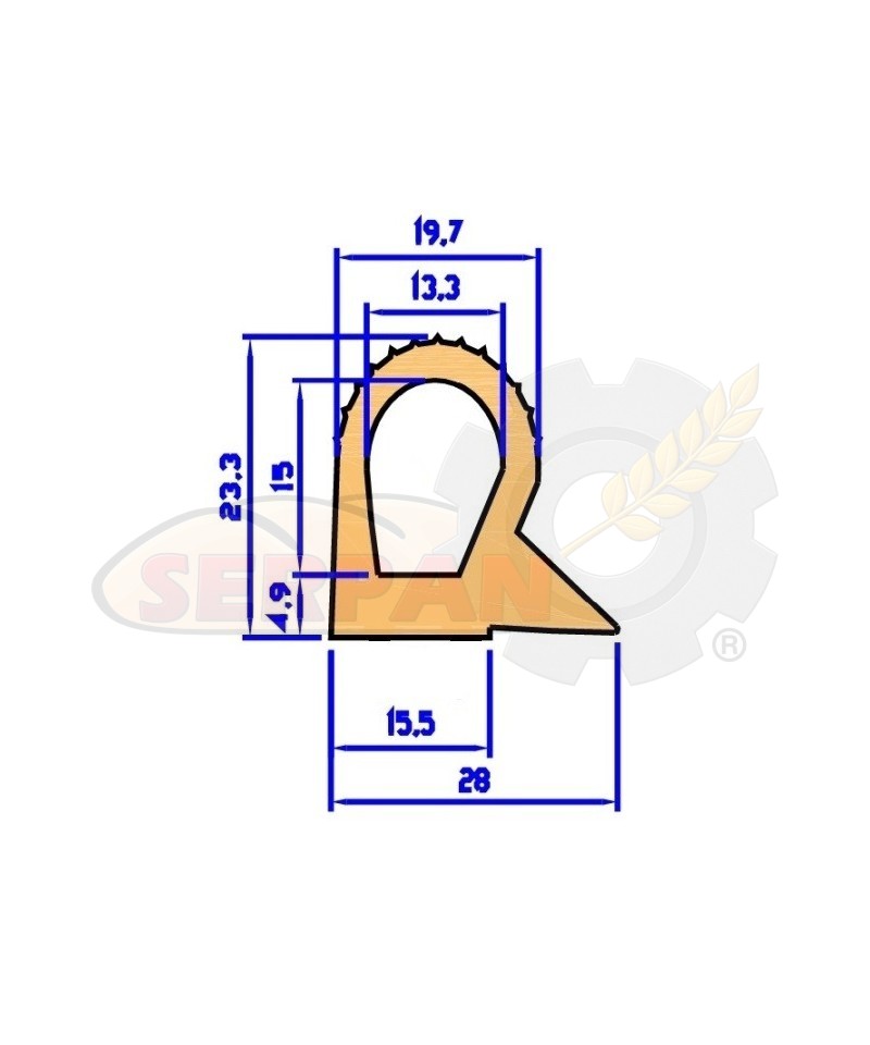 GOMA PUERTA HORNO AGB 8L CAT 2000