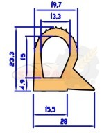 GOMA PUERTA HORNO AGB 8L CAT 2000