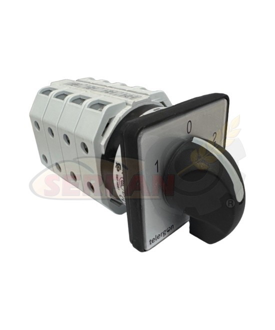 T0002500331E1N1 TELERGON CONMUTADOR DAHLANDER 1-0-2 32A T25 64x64mm AMASADORA PEDRO PRAT BHIPLAT B-441