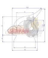 BURLETE GOMA PUERTA HORNO SALVA METRO MS-12-G/01 LD-5+H Tipo 13 LD-5+H Tipo 03 CÁMARA FERMENTACIÓN SALVA IVERPAN