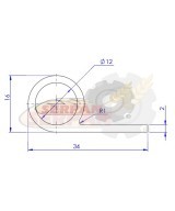 GOMA PUERTA HORNO SALVA SR12 BERTAM FIORINI BURLETE PUERTA HORNO