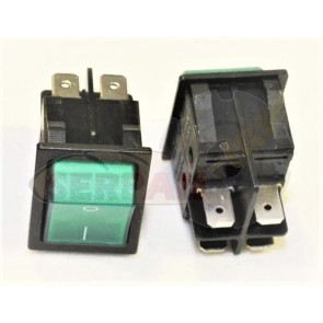 INTERRUPTOR BIPOLAR VERDE 230V 16A 30x22mm