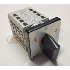 T0002500331E1N1 TELERGON CONMUTADOR DAHLANDER 1-0-2 32A T25 64x64mm T0002500331E1N1