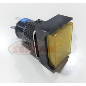 PULSADOR CON ENCLAVAMIENTO - 1NA + 1NC - AMARILLO 230V