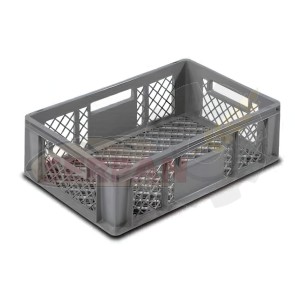 CUBETA RANURADA 33L TRANSPORTE ALMACENAJE ALIMENTOS PAN DULCES FRUTA VERDURAS PANADERIA Y PASTELERIA 600x400x170mm