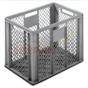 CUBETA RANURADA 83L TRANSPORTE ALMACENAJE ALIMENTOS PAN DULCES FRUTA VERDURAS PANADERIA Y PASTELERIA 600x400x426mm
