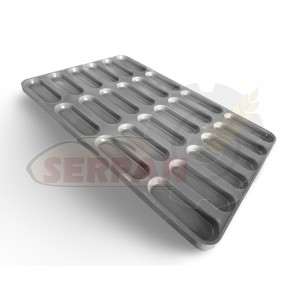 BANDEJA FRANKFURT HOT DOG 60x40cm 20 EMBUTICIONES SIN SILICONA 