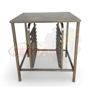 MESA HORNO PARA HORNO UNOX ROMAG RATIONAL FM TECNODOM DOBRA EKA SALVA INOXIDABLE 5 GUIAS PARA BANDEJA 600x400 ALTURA 500mm