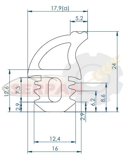 Junta goma puerta horno AEG-KUPPERBUSCH-ELECTROLUX (4071302402)